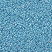 Miyuki seed beads 15/0 - Opaque light blue lustered 15-433